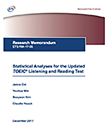 read more about Statistical Analyses for the Updated TOEIC® Listening and Reading Test